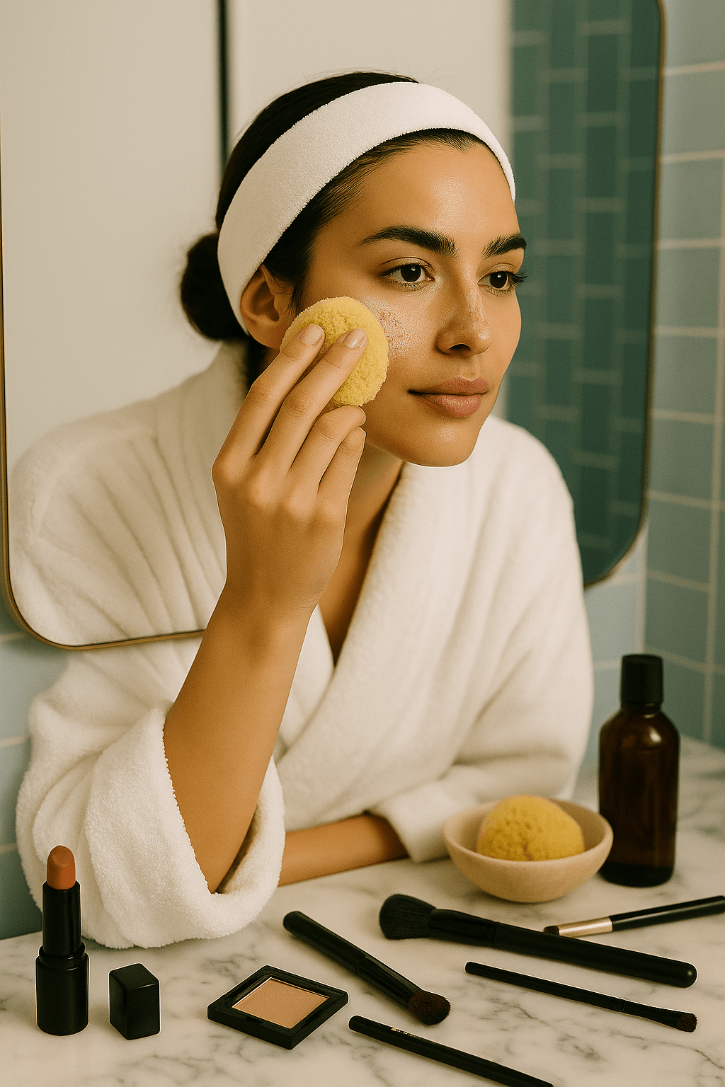 Glow Facial Duo - Natural Cleansing & Beauty Blender Set - Aqua Zoi