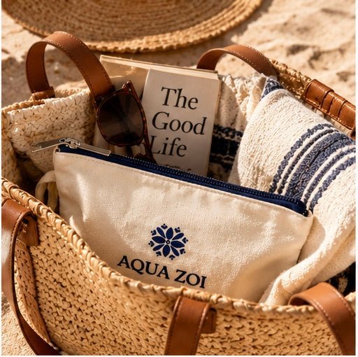 Canvas Gift Pouch - Aqua Zoi