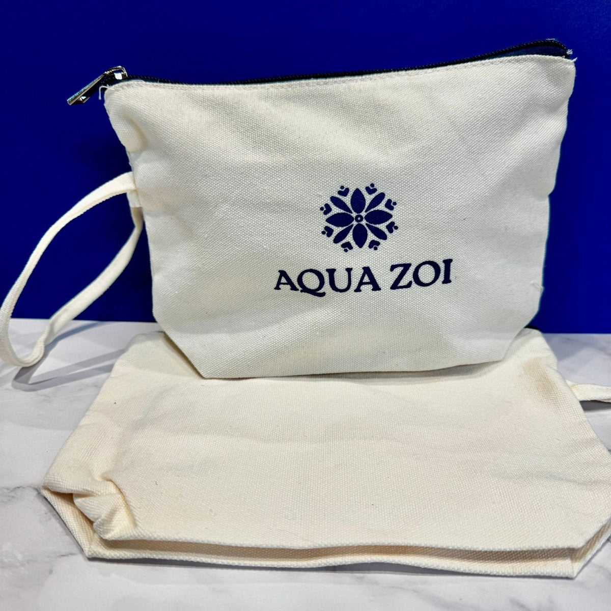 Canvas Gift toiletry bag - Aqua Zoi