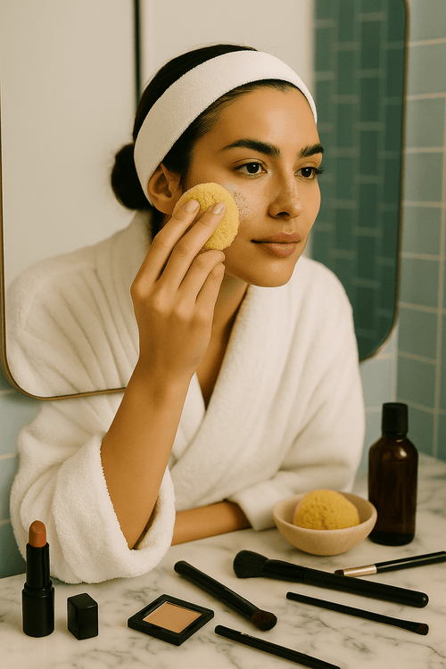 Glow Facial Duo - Natural Cleansing & Beauty Blender Set - Aqua Zoi