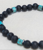 Lava & Jade Stone Bracelet - Aqua Zoi