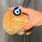 Limited Edition Luxe Mediterranean Sea Sponge + White Rope + Mati Charm - Aqua Zoi