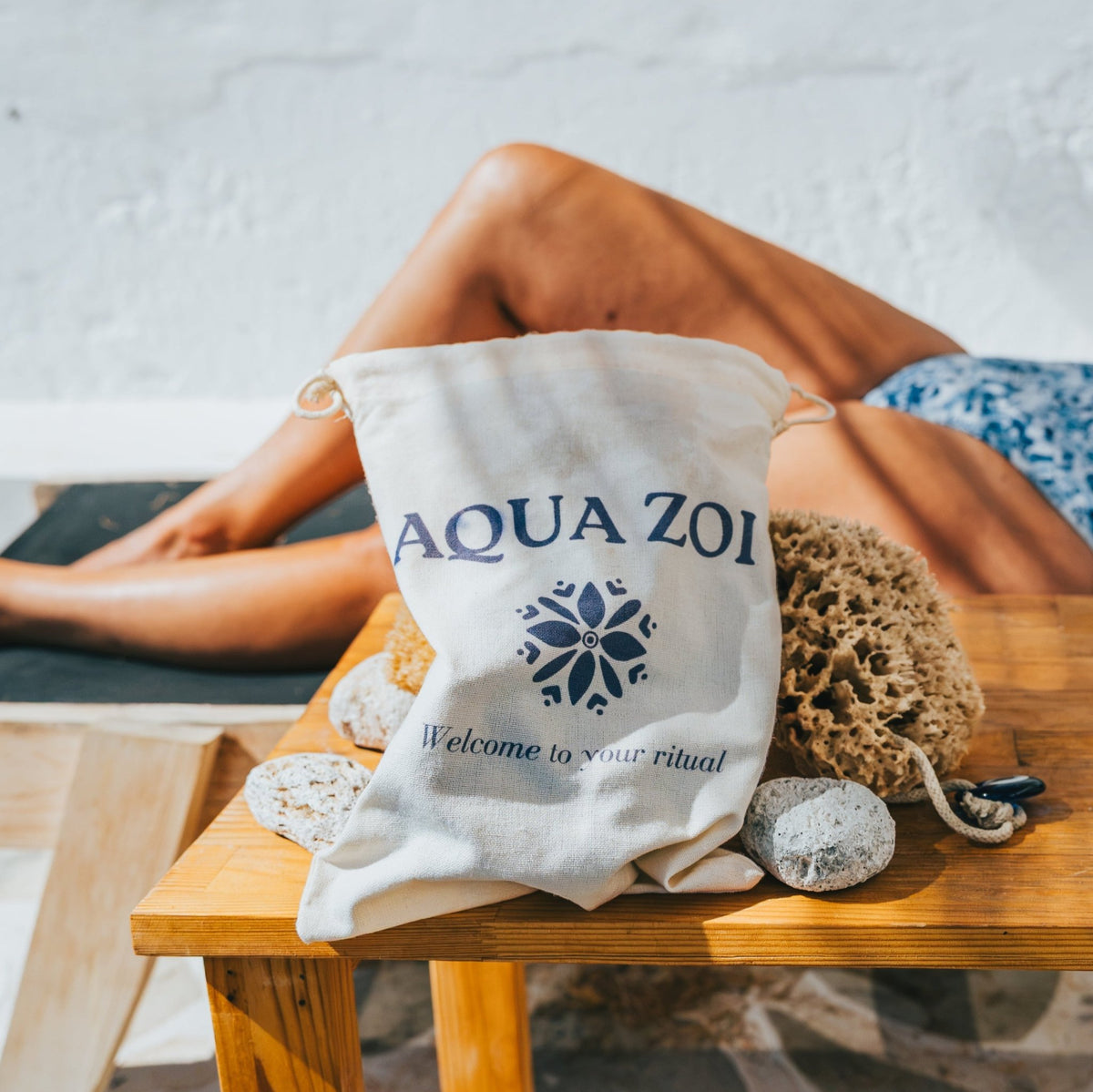 Silky Body Set - Wild Sponge & Stone Bundle - Aqua Zoi