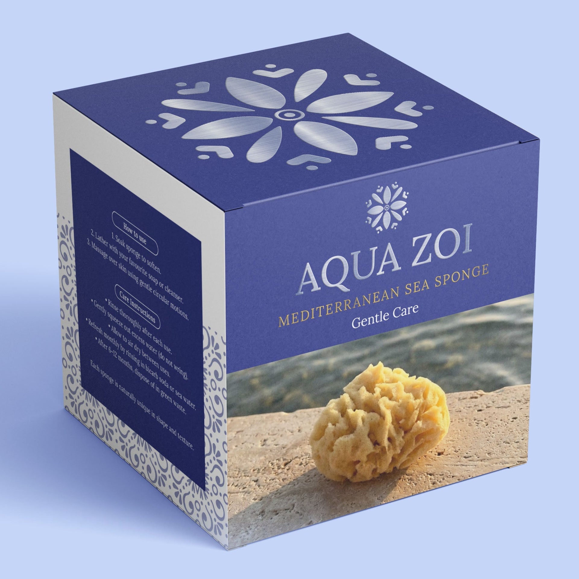The Gentle Sponge - Multi - use, gentle cleansing for sensitive skin - Aqua Zoi